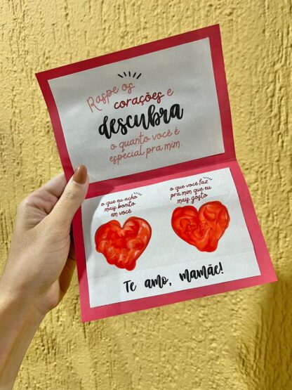 Dia das Mães! Cartão raspadinha