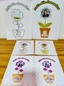 Cartão Flor Editável + Lembrancinhas