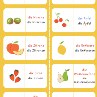 Dominó Frutas em Alemão