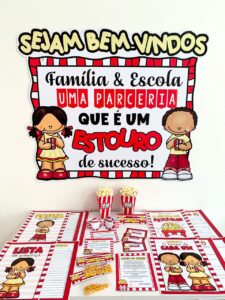 Kit Reunião de Pais – Tema pipoca