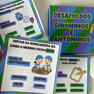 Caixinha antônimos e sinônimos
