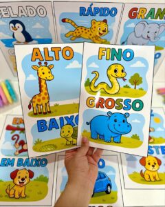 Fichas Ilustradas – Conceitos Opostos na Educação Infantil