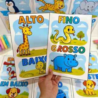 Fichas Ilustradas – Conceitos Opostos na Educação Infantil