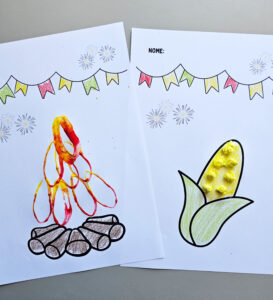 PINTURA JUNINA – ROLINHO E MILHOS