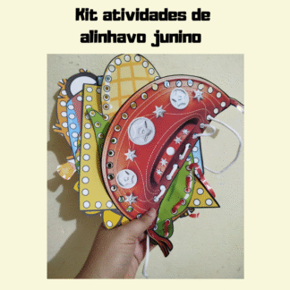kit atividades junina de alinhavo
