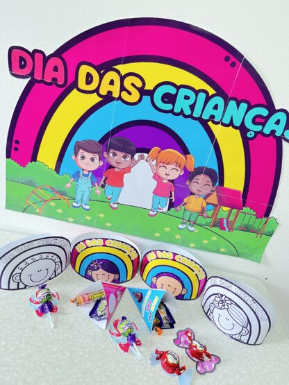Painel e lembrançinha dia das crianças