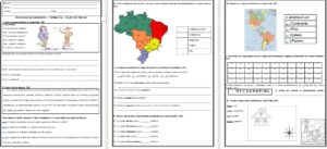 AVALIAÇÃO DE GEOGRAFIA – ESTADOS E REGIÕES BRASILEIRAS – FORMAÇÃO DA VEGETAÇÃO – PONTOS CARDEAIS – CLIMA DO PARANÁ