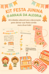 Atividades educativas e decorações relacionadas à Festa Junina