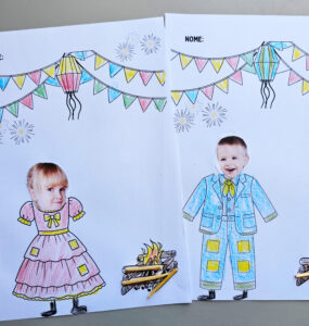 Roupa Junina para colorir