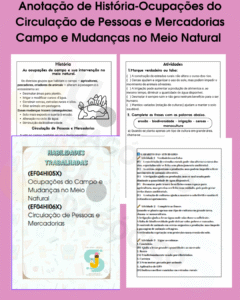 Material de Estudo de História- Ocupações do campo e circulação de pessoas e mercadorias