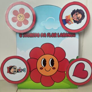 Luva O segredo da flor laranja
