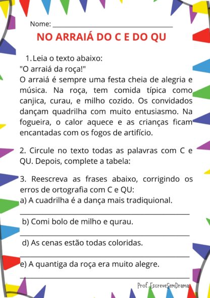 Atividade de São João (Língua Portuguesa) - Imagem 2