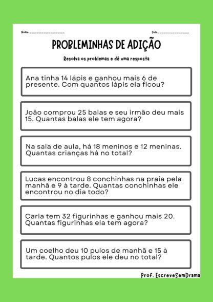 Probleminhas de Adição - Imagem 3