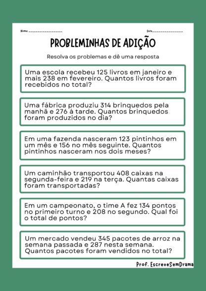 Probleminhas de Adição - Imagem 5