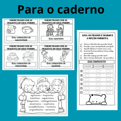 Kit Atividades Graus do adjetivo - Imagem 5