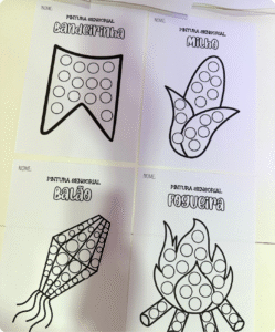 Atividades Pintura Sensorial – Festa Junina