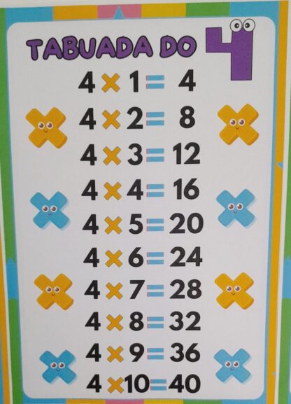 Tabuada da Multiplicação Divertida – Para Imprimir e Colar no Caderno - Imagem 7
