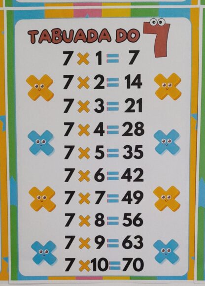 Tabuada da Multiplicação Divertida – Para Imprimir e Colar no Caderno - Imagem 6