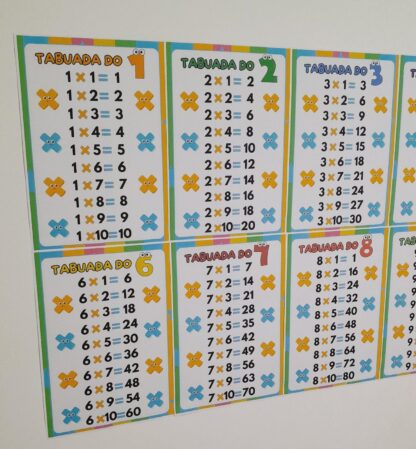 Tabuada da Multiplicação Divertida – Para Imprimir e Colar no Caderno - Imagem 2