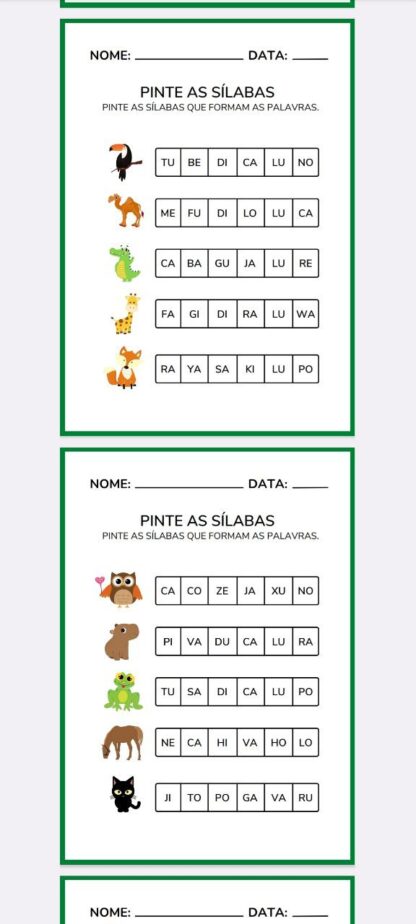 Caderno Sílabas Simples - Imagem 4
