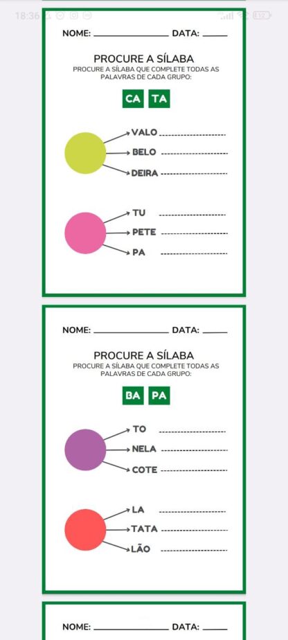 Caderno Sílabas Simples - Imagem 5