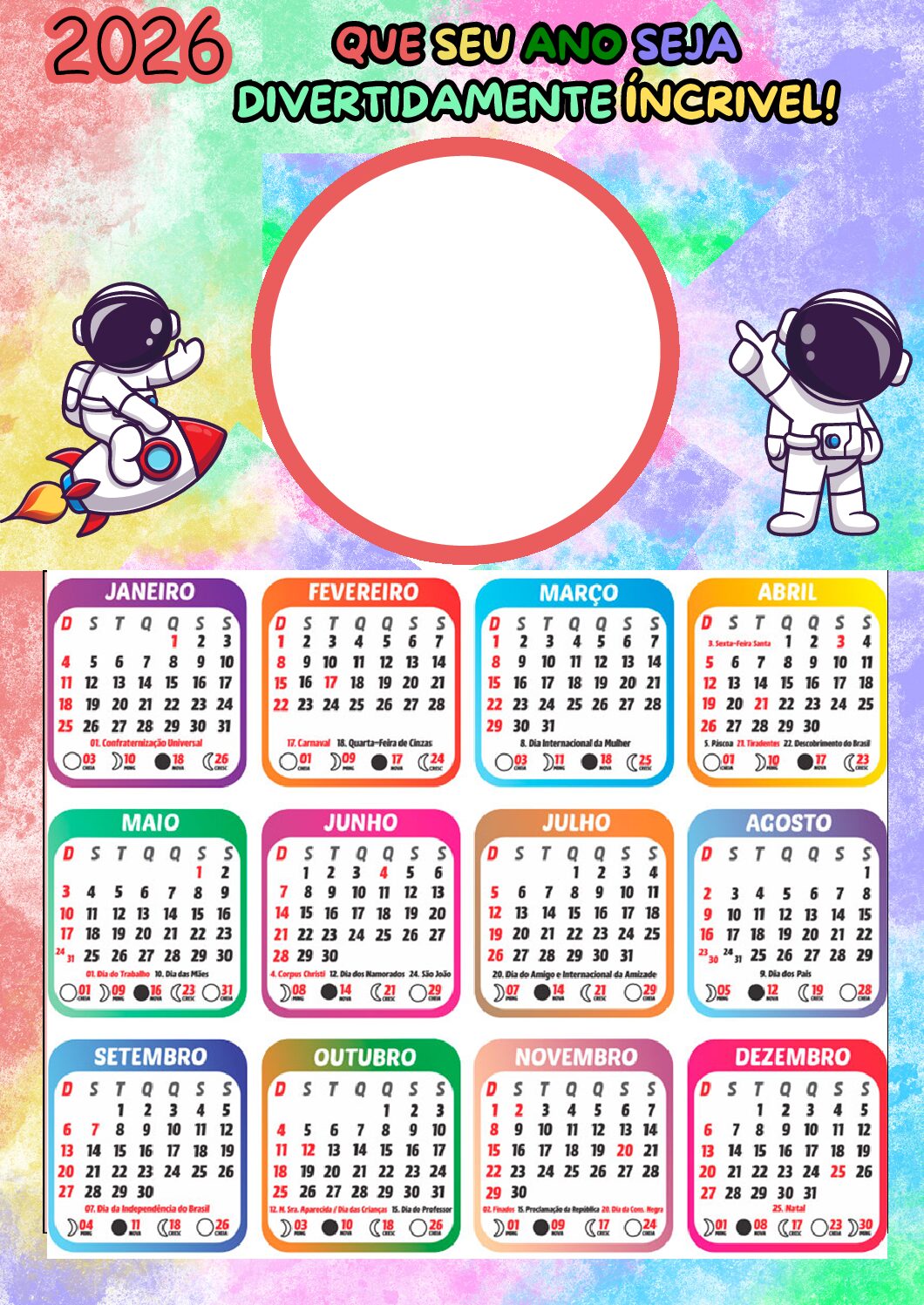 Calendário Astronauta