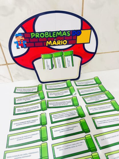 30 PROBLEMAS MATEMÁTICOS – TEMA MARIO + BOLSO COGUMELO