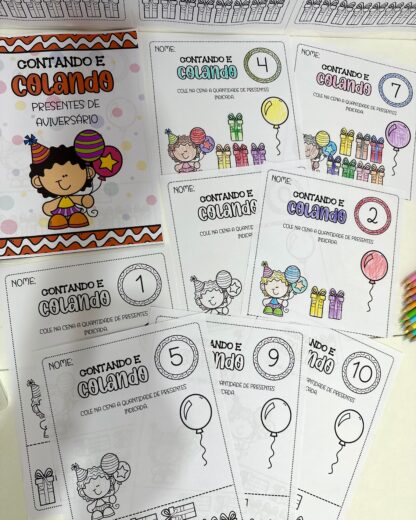 Apostilas Contando e Colando- Presente de Aniversário - Imagem 6