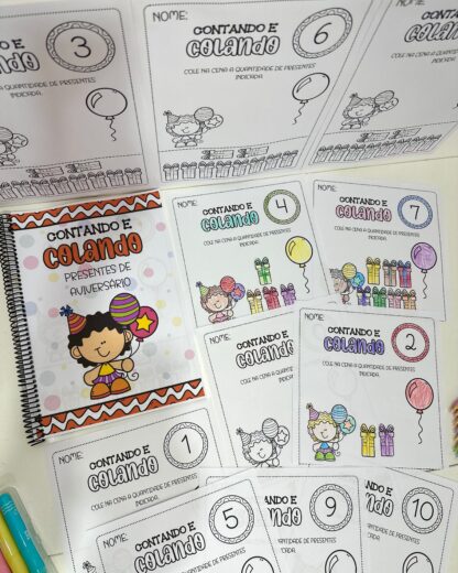 Apostilas Contando e Colando- Presente de Aniversário - Imagem 7