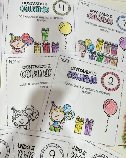 Apostilas Contando e Colando- Presente de Aniversário - Imagem 8