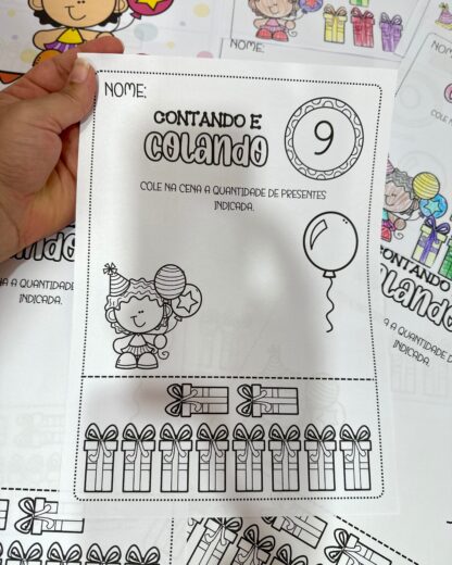 Apostilas Contando e Colando- Presente de Aniversário - Imagem 5