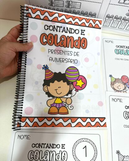 Apostilas Contando e Colando- Presente de Aniversário