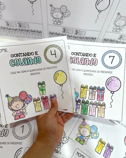 Apostilas Contando e Colando- Presente de Aniversário - Imagem 3