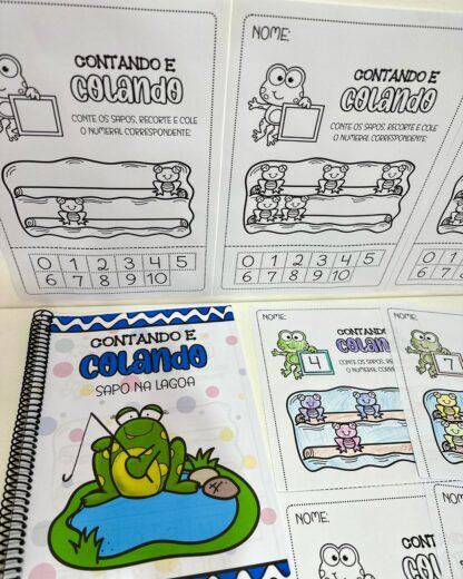 Apostilas Contando e Colando- Sapo na Lagoa - Imagem 9
