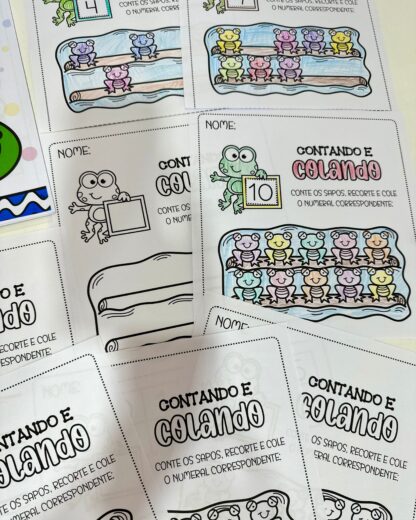 Apostilas Contando e Colando- Sapo na Lagoa - Imagem 7