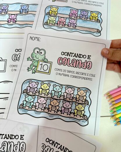 Apostilas Contando e Colando- Sapo na Lagoa - Imagem 5