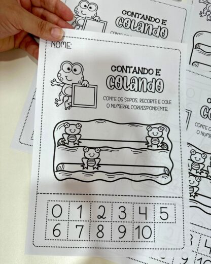 Apostilas Contando e Colando- Sapo na Lagoa - Imagem 4