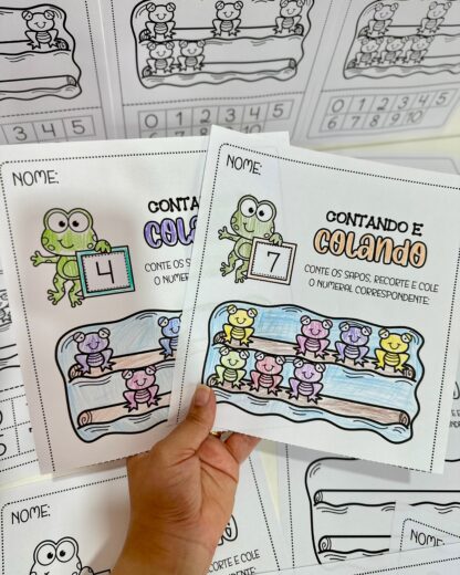 Apostilas Contando e Colando- Sapo na Lagoa - Imagem 2