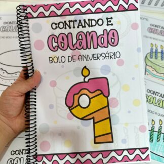 Apostilas Contando e Colando - Bolo de Aniversário