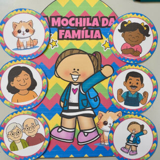 Luva de história A mochila da família