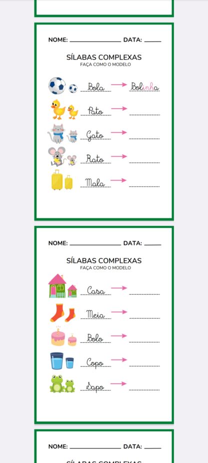 Caderno de Sílabas complexas - Imagem 3
