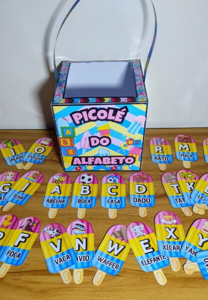 Picolé do alfabeto