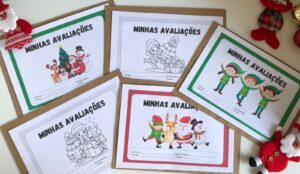Capas de avaliações de natal