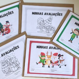 Capas de avaliações de natal