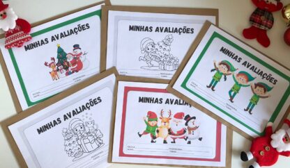 Capas de avaliações de natal