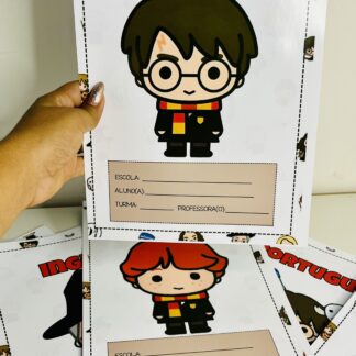 Capas de cadernos do Harry Potter