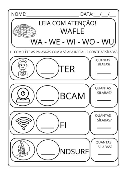 Alfabetização completando e contando sílabas - Imagem 3
