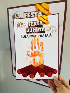 Painel Interativo festa junina Fogueira