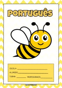 Capa de caderno abelha