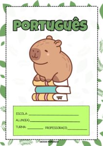 Capa de caderno capivara